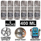 6X Auto Extreme Chrome Paint 400ml Spray Paint